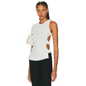 Christopher Esber Open Twist Side Tee in White 2 New Womens Top Blouse